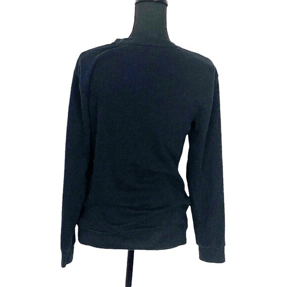 CALVIN KLEIN Women Front Logo Pullover Sweatshirt Size S Black Long Sleeve 2a-6 - Picture 4 of 10